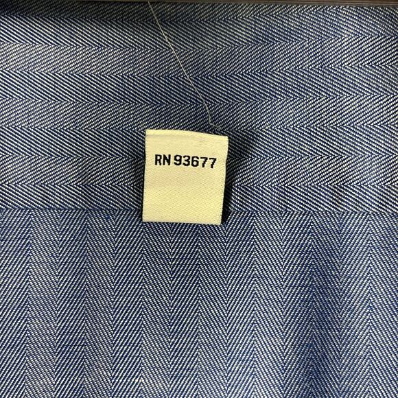 Collection by Michael Strahan Button Down Shirt Men’s 18 1/2 36/37 Blue Hrrngbn - Picture 8 of 9